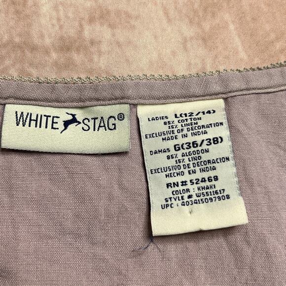 Vintage 90s White Stag Floral Embroidered Sleeveless Button Up Shirt Purple Boho - Picture 3 of 5